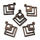 Walnut Wood Hollow Pendants(WOOD-G018-09-1)-1