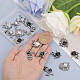 chgcraft 16pcs 8 pendentifs en verre en alliage de style(FIND-CA0007-99)-3