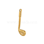 304 Stainless Steel Pendants, Golf Club Charms, Ion Plating(IP), Real 18K Gold Plated, 25x9mm(STAS-OY006-12G)