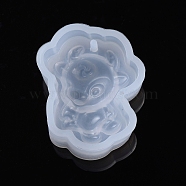 Chinese Zodiac Pendant Silicone Molds, Resin Casting Molds, For UV Resin, Epoxy Resin Jewelry Making, Cattle, 29x24x11mm, Inner Size: 26x21mm(DIY-I025-04G)