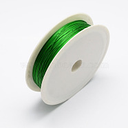 Round Iron Wire, Green, 26 Gauge, 0.4mm, about 39.37 Feet(12m)/roll, 10 rolls/set(MW-R001-0.4mm-05)