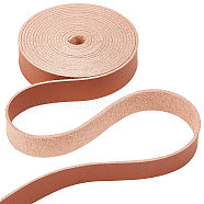 2M Flat Microfiber Imitation Leather Cord, for Clothes Decor, Camel, 12mm, about 2.19 Yards(2m)/Roll(FIND-WH0420-75A-04)