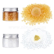 60G 2 Bottles Oval Hot Melt Adhesive Granules, Skillet Glue, Mixed Color, 5~5.5x3.5~4x2.5mm, 30g/bottle(FIND-CP0001-04)