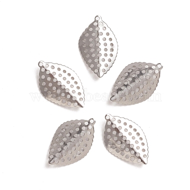 Stainless Steel Color Leaf 304 Stainless Steel Pendants