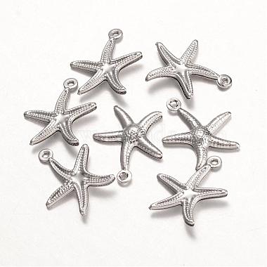 Stainless Steel Color Starfish Stainless Steel Pendants