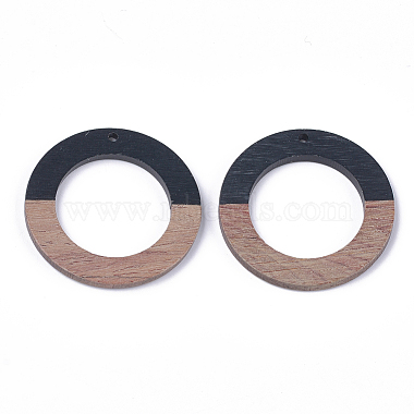 Black Ring Resin Pendants