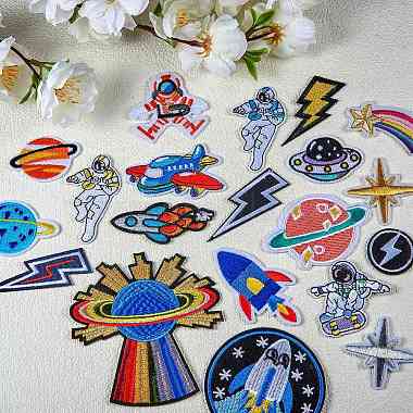 20Pcs 20 Style Computerized Embroidery Cloth Iron on/Sew on Patches(DIY-SZ0006-99)-3