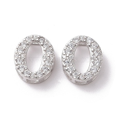 Letter O Cubic Zirconia Beads