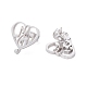 Heart with Musical Note 304 Stainless Steel Stud Earrings for Women(EJEW-Z017-09P)-2