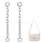 Aluminum Bag Strap, with Spring Gate Rings, for Bag Replacement Accessories, Platinum, 213mm(FIND-WH0519-56A)