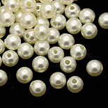4mm Ivory Round Acrylic Beads(PL607-1)