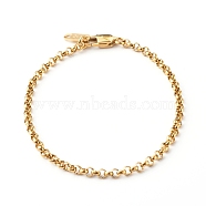 304 Stainless Steel Rolo Chain Bracelets, Golden, 7-1/2 inch(19cm)(BJEW-JB06447-03)