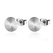 Stainless Steel Stud Earrings for Women, Round(WS7217-2)