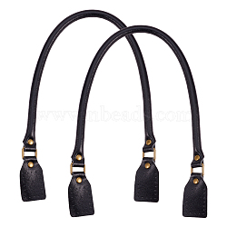 Leather Bag Handles, for Bag Straps Replacement Accessories, Black, 598x11x3mm(FIND-WH0043-73)
