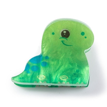 Cute Mini Dinosaur Acrylic Claw Hair Clips, Animal Hair Accessories for Girls, Lawn Green, 23.5x27.5x25mm