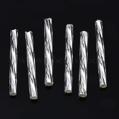 perles de clairon torsadées en verre opaque(SEED-T005-15-B01)-2