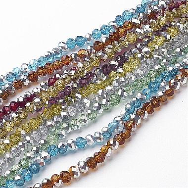 10mm Mixed Color Abacus Electroplate Glass Beads