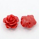 Perles roses de fleur de 3D en corail synthétique(X-CORA-A005-14mm-04)-1