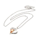 Heart with Word Best Wishes Zinc Alloy Pendant Necklaces for Christmas(NJEW-M203-02A-GP)-3
