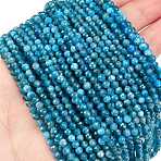 Natural Apatite Beads Strands, Faceted, Round, 3mm, Hole: 0.6mm, about 120pcs/strand, 15''(38.1cm)(G-Z057-B02-02)