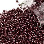 TOHO Round Seed Beads, Japanese Seed Beads, (564) Galvanized Cabernet, 11/0, 2.2mm, Hole: 0.8mm, about 1103pcs/10g(X-SEED-TR11-0564)