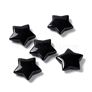 Natural Obsidian Beads, No Hole/Undrilled Beads, Star, 29.5x31~31.5x7~8mm(G-E574-01F)