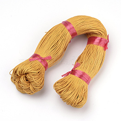 Waxed Cotton Cord, Goldenrod, 1.5mm, about 360yard/bundle(330m/bundle)(YC-S007-1.5mm-112)