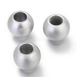 Matte Spray Painted Acrylic European Beads, Large Hole Beads, Rondelle, Silver, 12x10mm, Hole: 6mm(X-ACRP-Q017-03A-06)