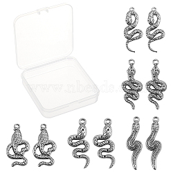 SUNNYCLUE 304 Stainless Steel Pendant Rhinestone Settings, Snake, Mixed Color, 10pcs/box(STAS-SC0001-85)