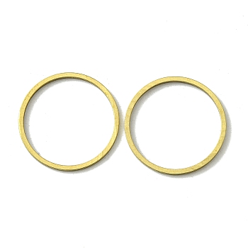 Brass Linking Rings, Flat Ring, Raw(Unplated), 16x0.8mm, Inner Diameter: 14mm