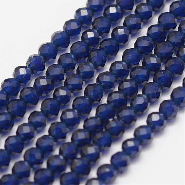 Blue Round Synthetic Gemstone Beads