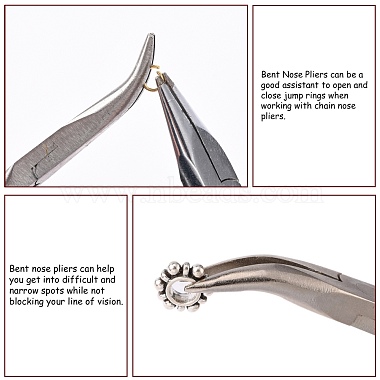 Carbon Steel Bent Nose Jewelry Plier for Jewelry Making Supplies(P021Y)-2