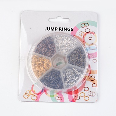 1 Box 6 Color Iron Jump Rings(IFIN-JP0012-8mm)-4