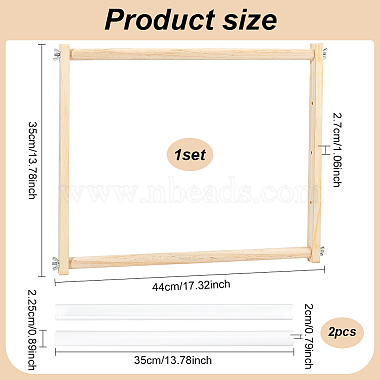 Adjustable Width Wood Scroll Embroidery Frames(DIY-WH0430-480)-2