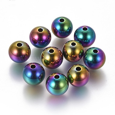 Multi-color Round Stainless Steel Beads