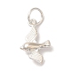 925 Sterling Silver Bird Charms with Jump Rings(FIND-U013-03S)-1