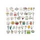 50Pcs 50 Styles Flower Theme PET Stickers Sets(STIC-P003-04)-1