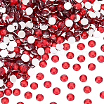950Pcs Resin Rhinestone Cabochons, Half Round, Back Plated, Faceted, FireBrick, 4x1.5mm(CRES-WH20004-03A)