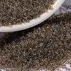 MIYUKI Round Rocailles Beads, Japanese Seed Beads, 15/0, (RR2195) Taupe Lined Crystal AB, 1.5mm, Hole: 0.7mm, about 5555pcs/10g(X-SEED-G009-RR2195)