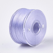 Special Coated Polyester Beading Threads for Seed Beads, Lilac, 0.1mm, about 50yards/roll(OCOR-R038-22)