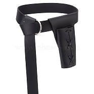 Men's PU Leather Belt Sword Dagger Frog Case, Sword Holster Waist Belt, Black, 73-1/4 inch(186cm)(DIY-WH0430-219A)