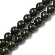 Natural African Green Autumn Jasper Beads Strands, Round, 6mm, Hole: 0.8mm, about 65pcs/strand, 15.55''(39.5cm)(G-R494-A19-02)