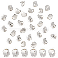 Elite 50Pcs Brass Spacer Beads, Long-Lasting Plated, Triangle, 925 Sterling Silver Plated, 4.5x4.5mm, Hole: 1.8mm(KK-PH0006-36S)