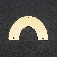 201 Stainless Steel Arch Chandelier Components Links, 3 Hole links, Laser Cut, U Shape, Golden, 21x34x1mm, Hole: 1.6mm(STAS-R111-LA198)
