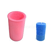 Bohemian Style 3D Embossed Eye Pillar Candle Molds, Scented Candle Cylinder Making Molds, Silicone Molds for DIY Aromatherapy Candles, Pearl Pink, 12.8x7cm, Inner Diameter: 6.2cm(SIMO-H015-02)