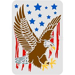 Large Plastic Reusable Drawing Painting Stencils Templates, for Painting on Scrapbook Fabric Tiles Floor Furniture Wood, Rectangle, Eagle Pattern, 297x210mm(DIY-WH0202-223)
