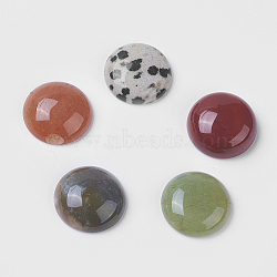 Gemstone Cabochons, Half Round/Dome, Mixed Stone, 16x5mm(X-G-H1596-FR-16mm-M)