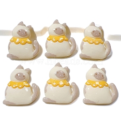 10Pcs Resin Cabochons, Cat, Antique White, 30x24mm, 10pcs/set(PW-WGC7AA8-02)