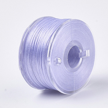 Special Coated Polyester Beading Threads for Seed Beads, Lilac, 0.1mm, about 50yards/roll