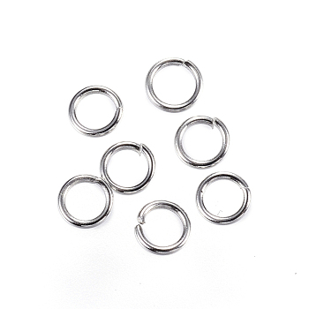 304 Stainless Steel Jump Rings, Open Jump Rings, Stainless Steel Color, 3.5x0.6mm, Inner Diameter: 2.3mm, 22 Gauge